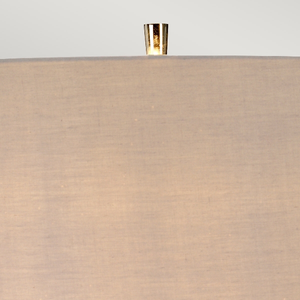 Vicenza Tischleuchte - Weiß poliertes Nickel der Firma Elstead