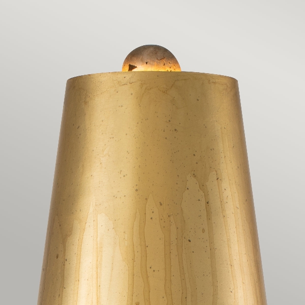 Noma Luxe Table Lamp - Gold, Schwarz und Blattsilber mit glasiertem Blattgold-Schirm der Firma Elstead