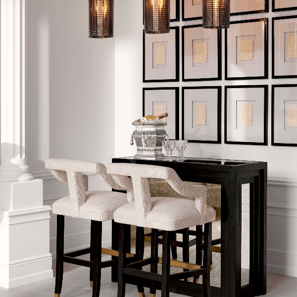 Wandkunst Intarsien Hatschepsut 4er-Set der Firma Eichholtz