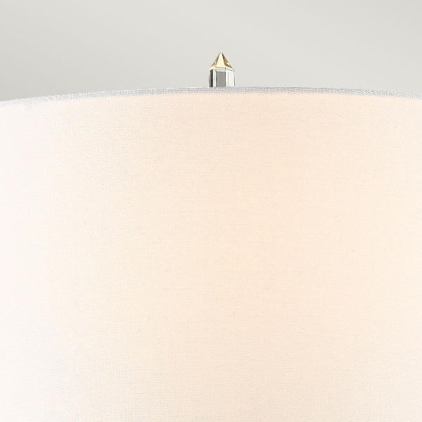 Sun King Tischlampe - Distressed Gold, Cremefarbener Schirm der Firma Elstead