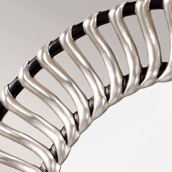 Cosmo-Spiegel - Schwarz/Silber der Firma Elstead