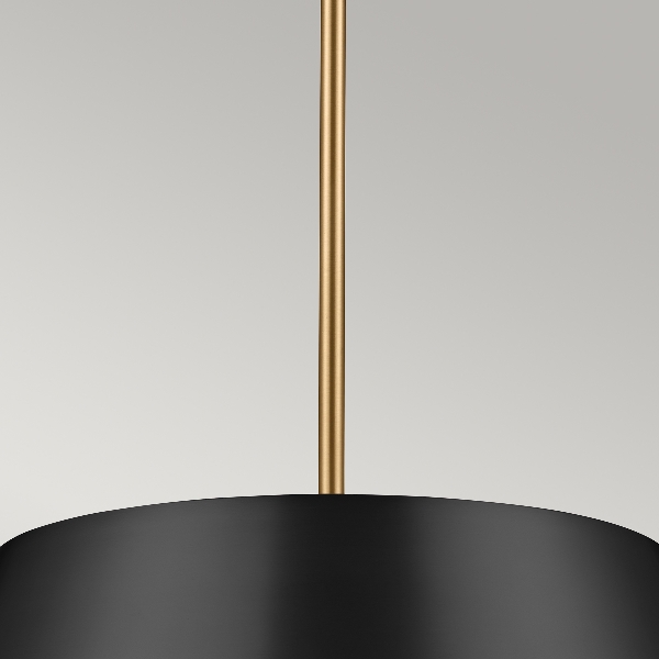 Luella 3lt Duo-Mount Pendant - Black & Brass der Firma Elstead