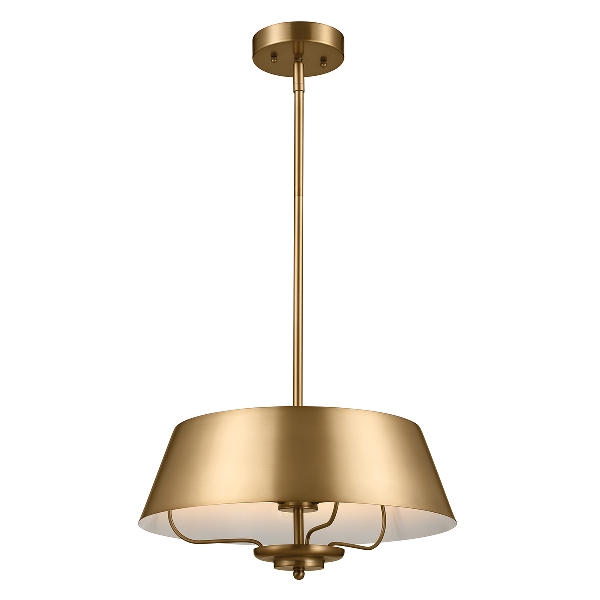 Luella 3lt Duo-Mount Pendant - Brushed Natural Brass der Firma Elstead