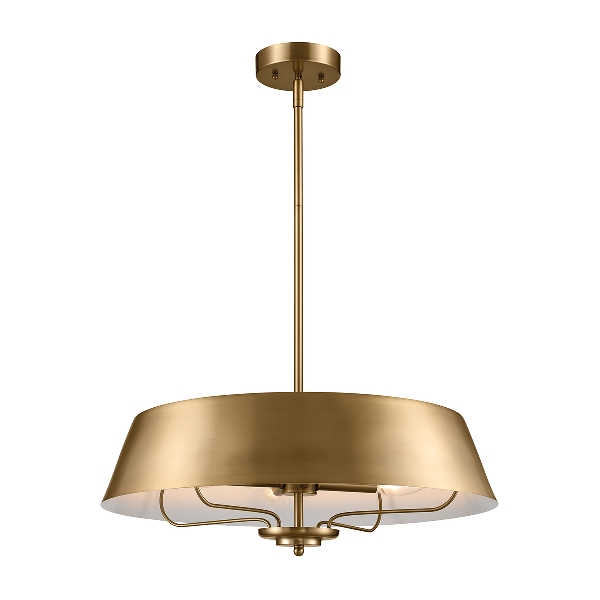 Luella 4lt Duo-Mount Pendant - Brushed Natural Brass der Firma Elstead