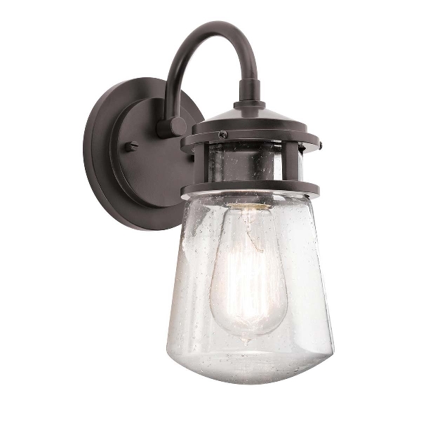 Lyndon 1 Light Small Wall Lantern - Architectural Bronze der Firma Elstead