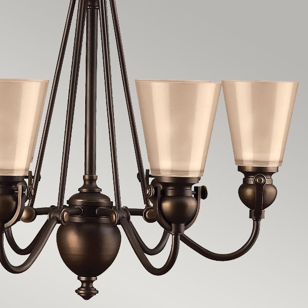 Mayflower 6 Light Chandelier - Olde Bronze der Firma Elstead
