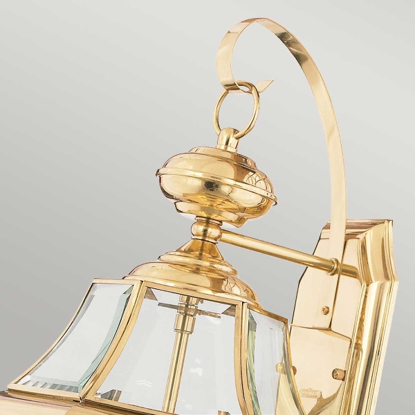 Newbury 2 Light Large Wall Lantern - Lacquered Polished Brass der Firma Elstead