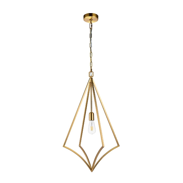 Nico 1 Light Large Pendant - Burnished Brass der Firma Elstead