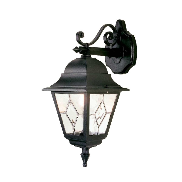Norfolk 1 Light Down Wall Lantern - Black der Firma Elstead