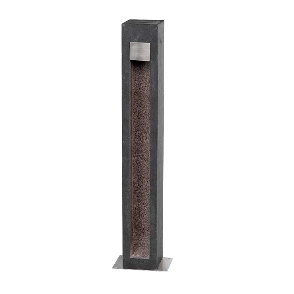 Parkstone Large LED Poller - Basaltstein mit Edelstahl der Firma Elstead