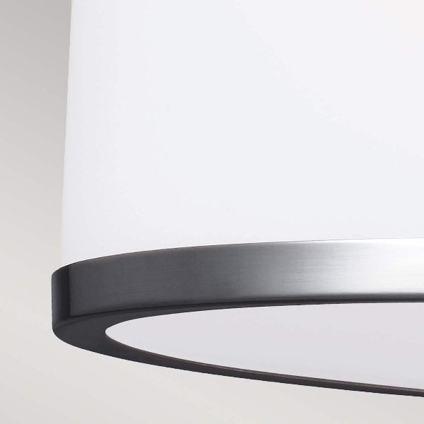 Prospect Park 2 Light Semi-Flush - Satin Nickel mit Chrom der Firma Elstead