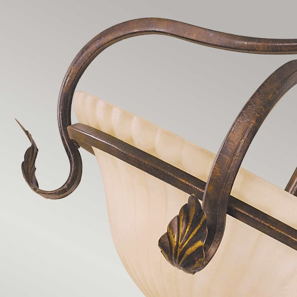 Sonoma Valley 3 Light Semi-Flush - Aged Tortoise Shell der Firma Elstead