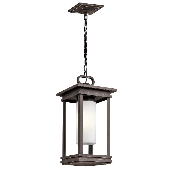 South Hope 1 Licht kleine Kette Laterne - Rubbed Bronze der Firma Elstead