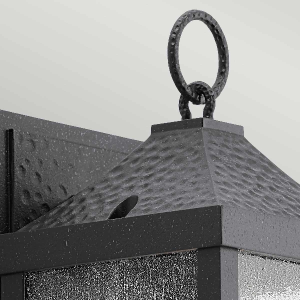 Springfield 1 Leuchte Kleine Wandlaterne - Distressed Black der Firma Elstead