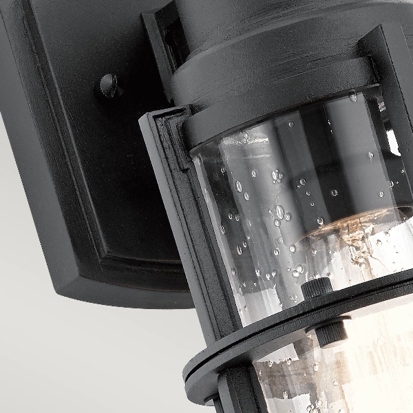 Suri 1 leichte kleine Wandlaterne - Schwarz strukturiert der Firma Elstead