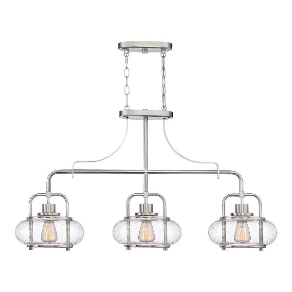 Trilogy 3 Licht Insel Licht - Gebürstetes Nickel der Firma Elstead