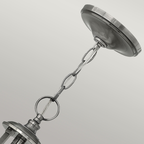 Truman 3 Licht-Kronleuchter - Nickel antik der Firma Elstead