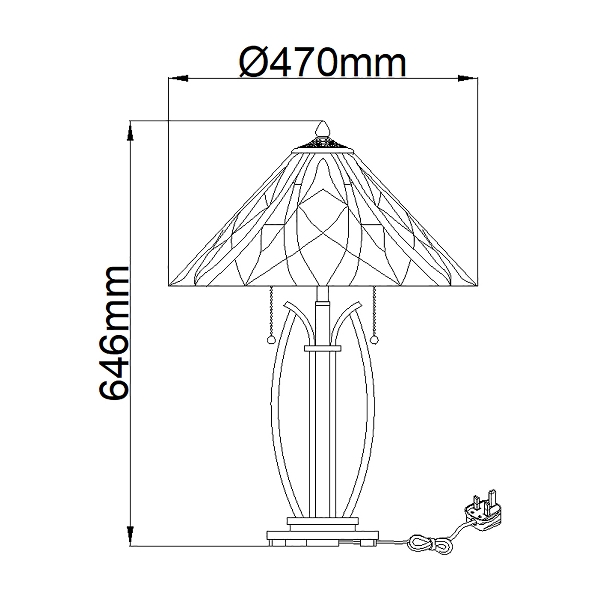 Victory 2 Light Tischleuchte - Valiant Bronze der Firma Elstead