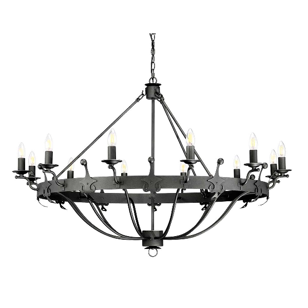 Windsor 12 Light Chandelier - Graphite der Firma Elstead