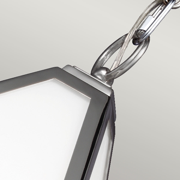 Diamond 1 Light Medium Pendelleuchte - Nickel poliert der Firma Elstead