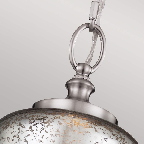 Hounslow 1 leichte Mini-Hängeleuchte - Gebürsteter Stahl der Firma Elstead