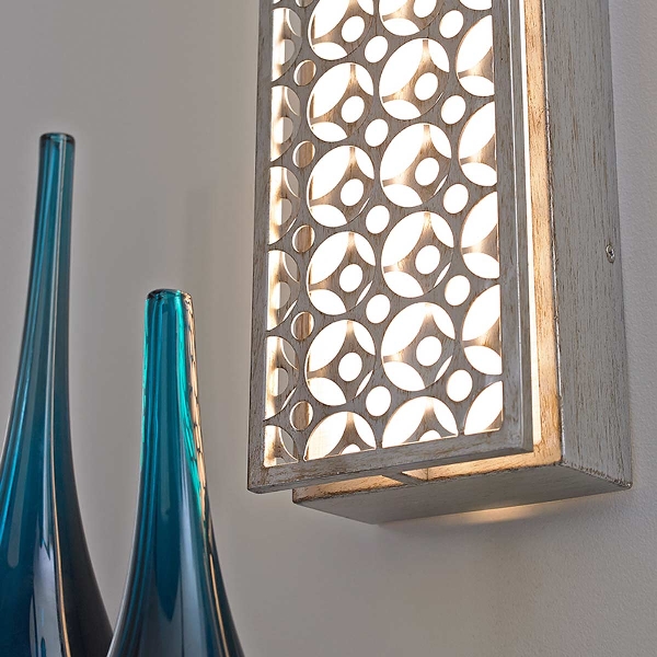 Kenney 4 Licht LED Wandleuchte - Sunrise Silber der Firma Elstead