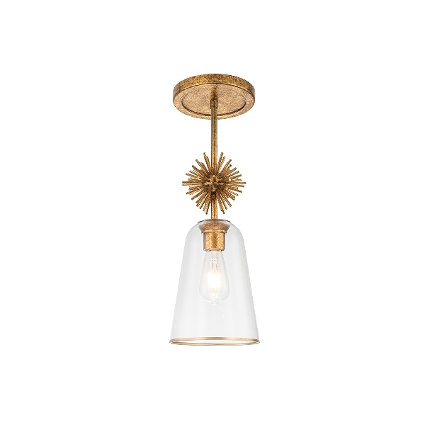 Staring 1 lt Pendant - Distressed Gold der Firma Elstead