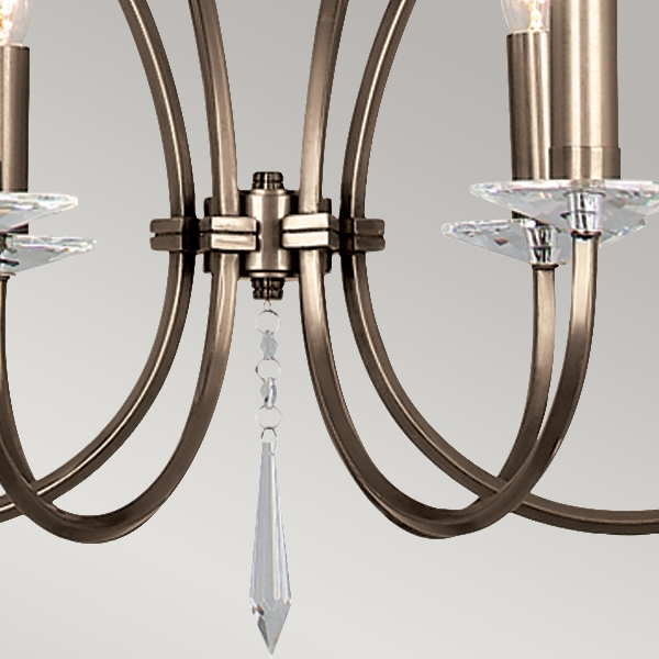 Pimlico 6 Light Chandelier - Dark Bronze der Firma Elstead