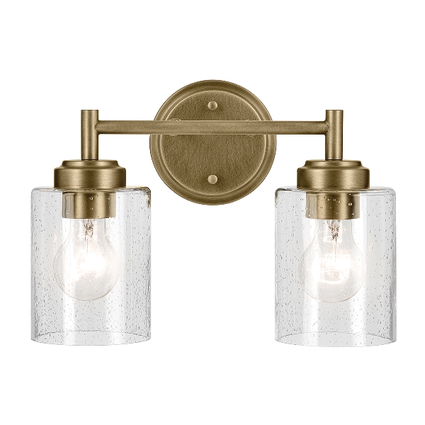 Kichler Winslow 2 lt Wandleuchte - Naturmessing der Firma Elstead