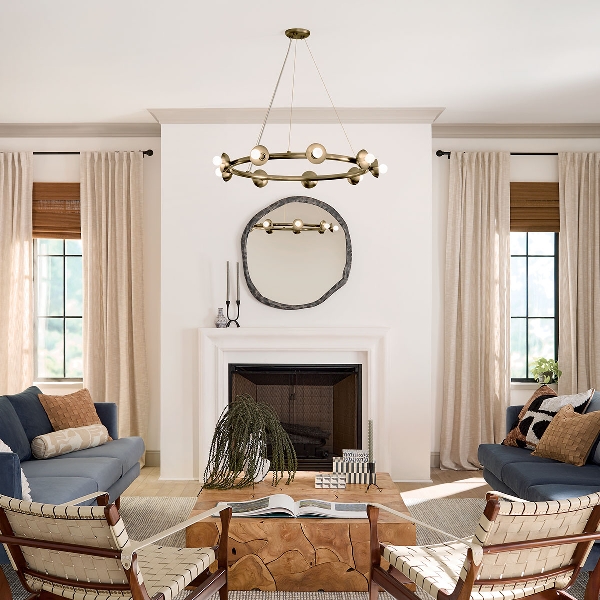 Palta 9 Licht Kronleuchter - Champagner Bronze der Firma Elstead