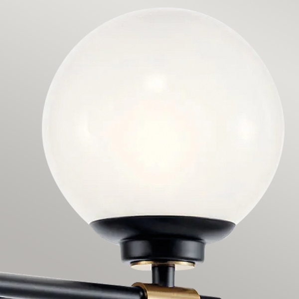 Benno 2 lt Wandleuchte - Schwarz & Champagner Bronze der Firma Elstead