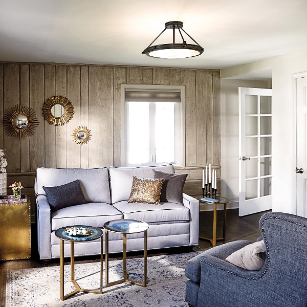 Collier 4 Licht Medium Semi-Flush der Firma Elstead