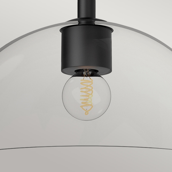 Alora Mood Jude 1 lt halbbündige Leuchte - Schwarz matt der Firma Elstead