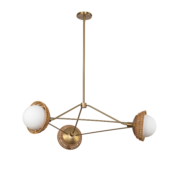 Alora Mood Perth 3 lt Kronleuchter - Gebürstetes Gold der Firma Elstead