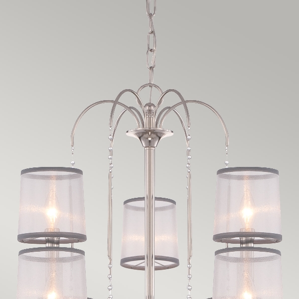 Whitney 9 Licht Zweistöckiger Kronleuchter - Imperial Silber der Firma Elstead