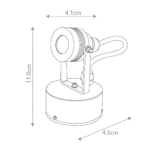 Elite Small Spotlight Wandhalterung - Aluminium eloxiert der Firma Elstead