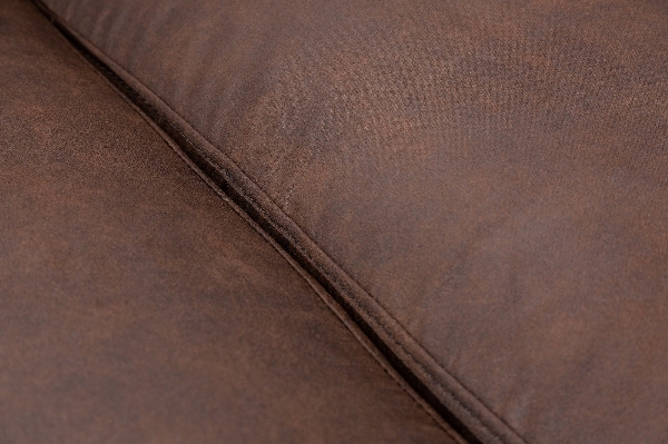 Sofa CHESTERFIELD 210cm 3-Sitzer Mikrofaser Vintage braun der Firma Casa Élite