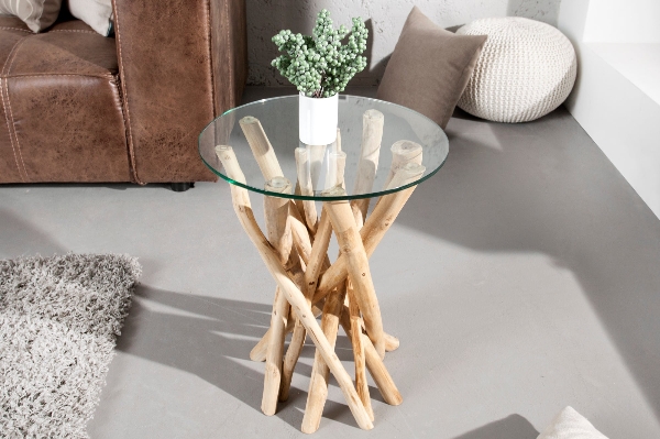 Side table DRIFTWOOD frame without glass top der Firma Casa Élite