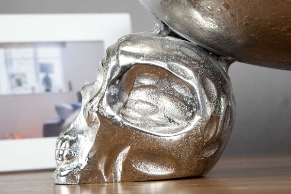 Obstschale SKULL 35cm Aluminium silber der Firma Casa Élite