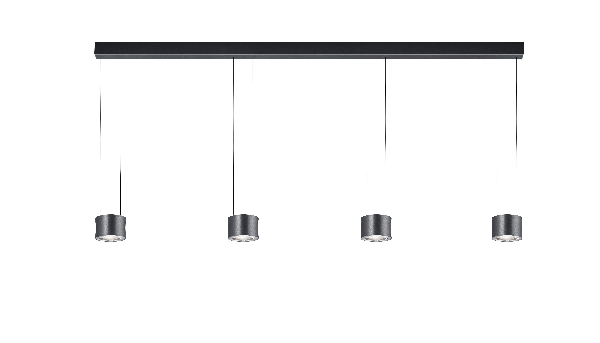 LED-Pendelleuchte Impulse flex 4 flammig der Firma BANKAMP Leuchtenmanufaktur