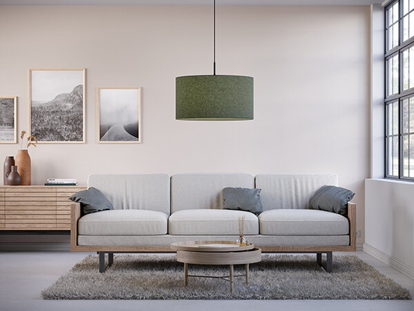 Soft pendant D570 green wool E27 der Firma Belid Leuchten