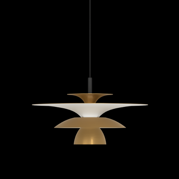 Picasso Pendelleuchte D380 antik Messing G9 der Firma Belid Leuchten