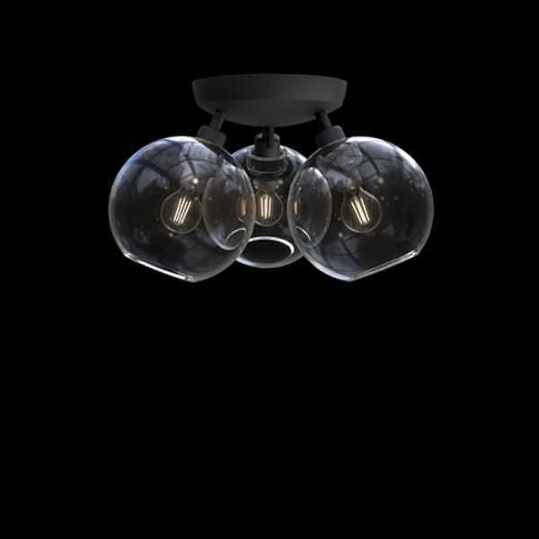 Gloria Deckenleuchte D330 schwarz/Rauchglas E14 der Firma Belid Leuchten