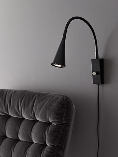 Ledro wall lamp flat black MR16 der Firma Belid Leuchten