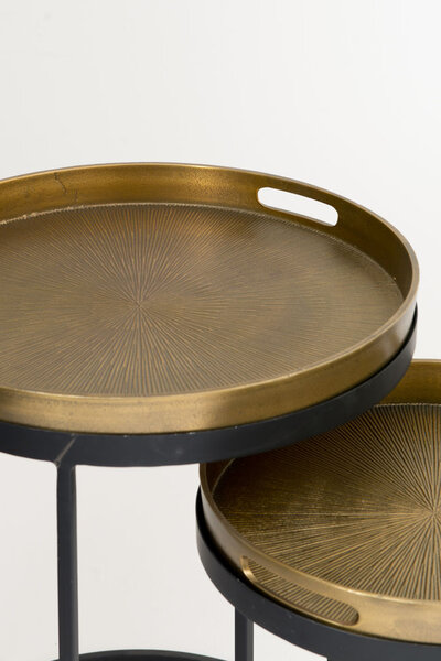 Tablett-Beistelltisch-Set AGATA der Firma Holländer Leuchten