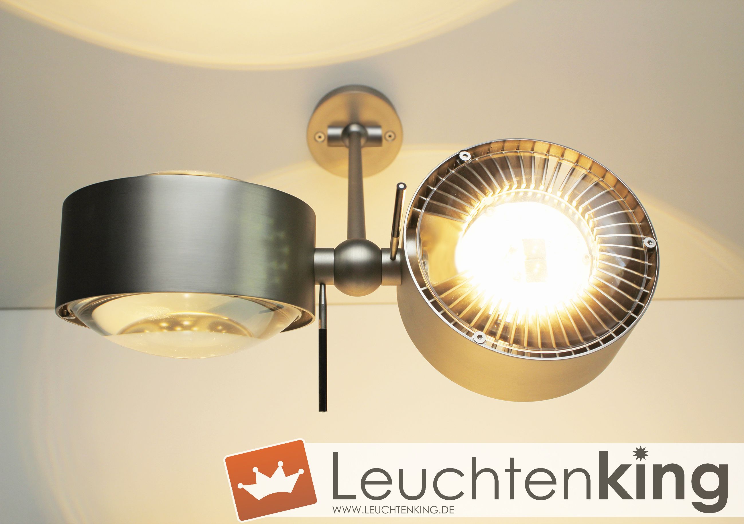 2-39201 LED-Wand/ Deckenleuchte Puk Maxx WingTwin/ Armlänge 20 cm der Firma Top Light Leuchten